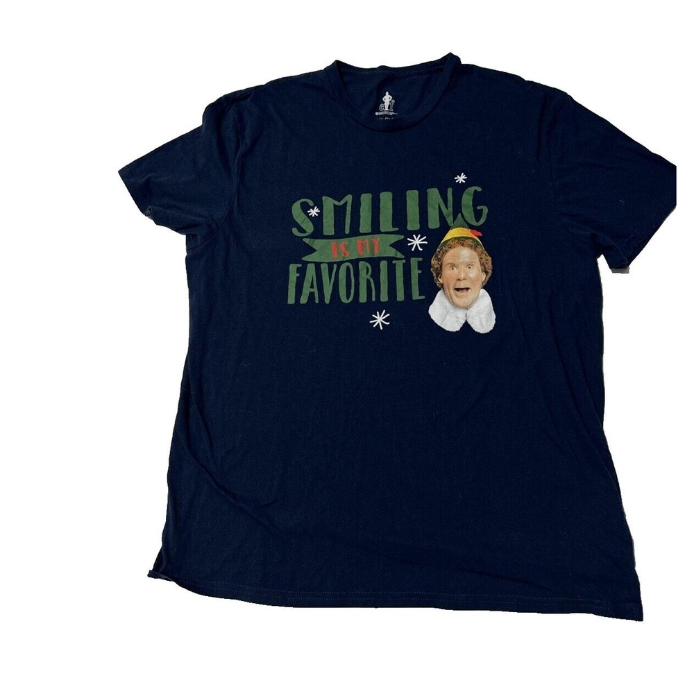 ELF Movie T-shirt Buddy Smiling Is My Favorite Christmas Size XL Graphic